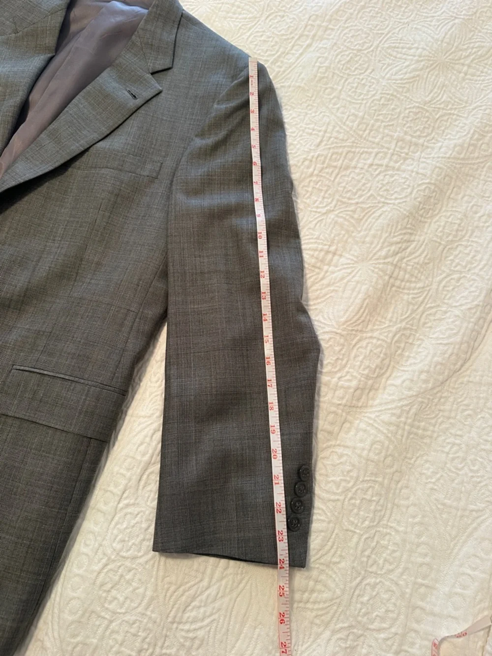 Hart Schaffner Marx Men's Light Gray Two-Button Suit Jacket - Picture 9 of 16